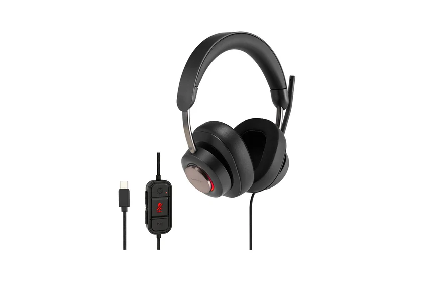 Kensington H2000 USB-C Over Ear Wired Black Headset - Nail Gallerys