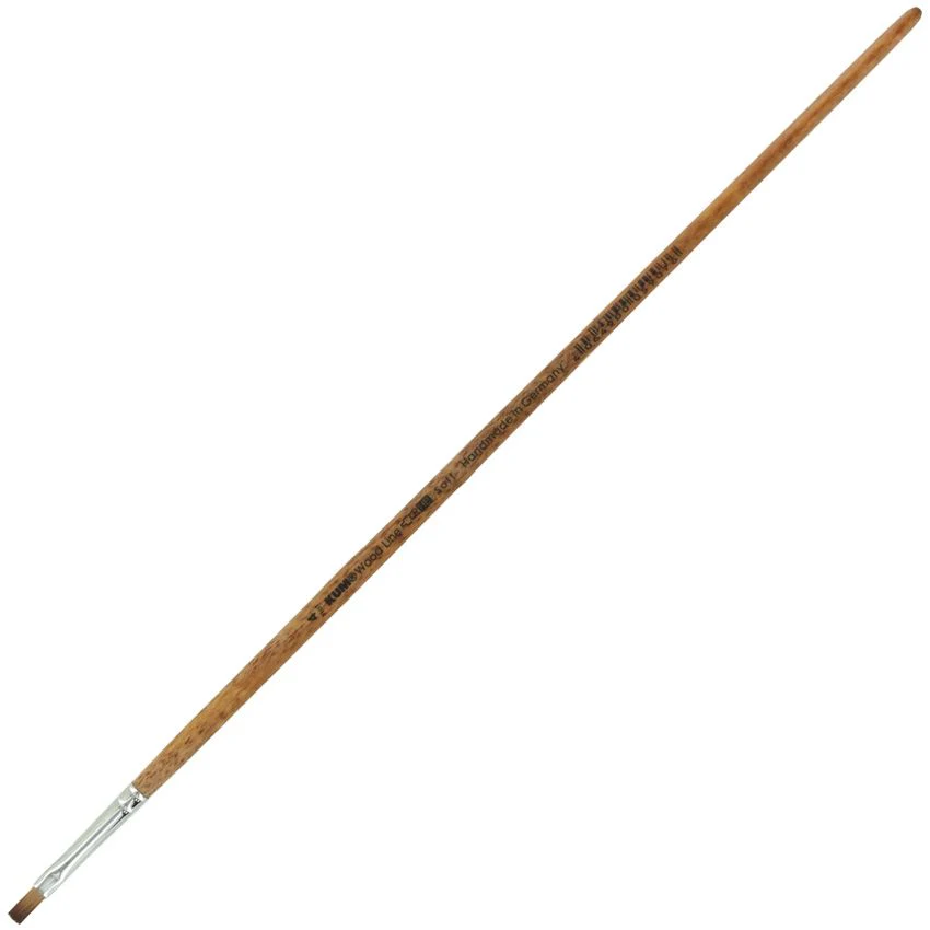 Kum Wood Line Flat Brushes - Nail Gallerys