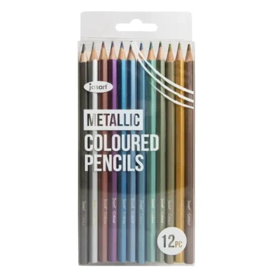 Jasart Studio Metallic Tones Pencils Set Of 12 - Nail Gallerys