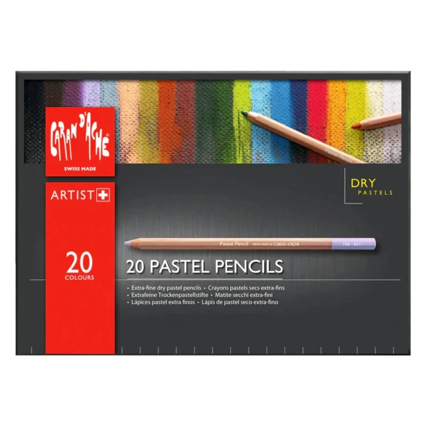 Caran d'Ache Pastel Pencils Set of 20 - Nail Gallerys