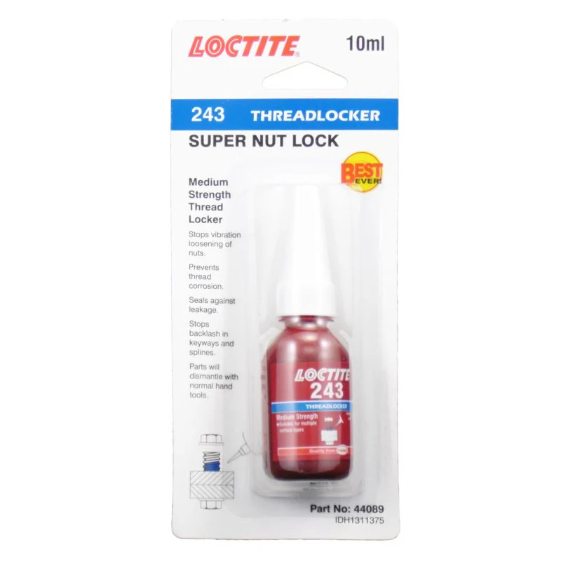 Loctite 243 Nut Lock Med Strength 10ml Threadlocker - Nail Gallerys