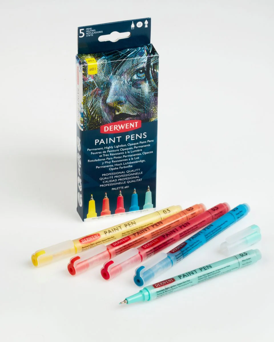 Derwent Palette #1 Paint Pens Set of 5 - Nail Gallerys