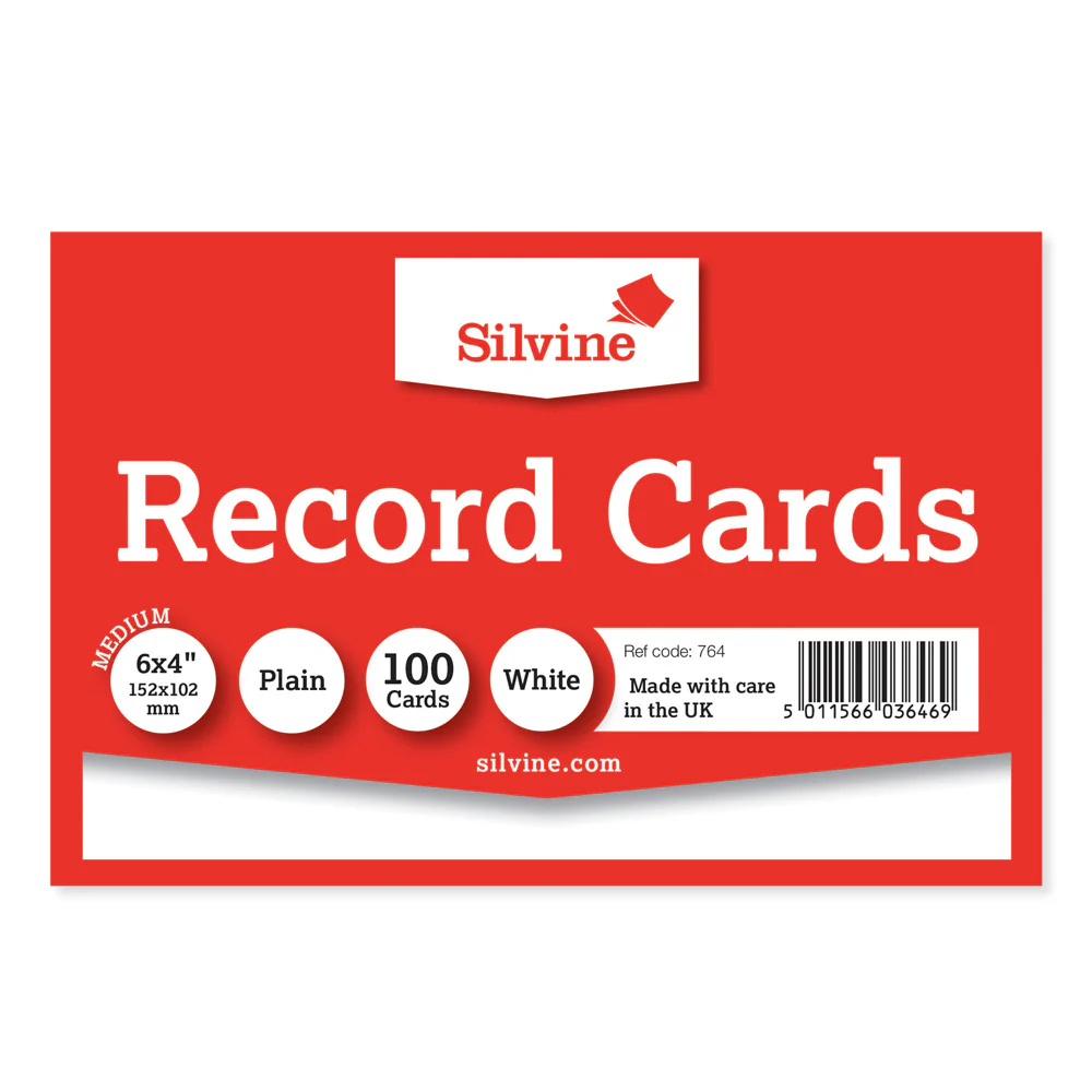 Silvine Record Cards 6x4