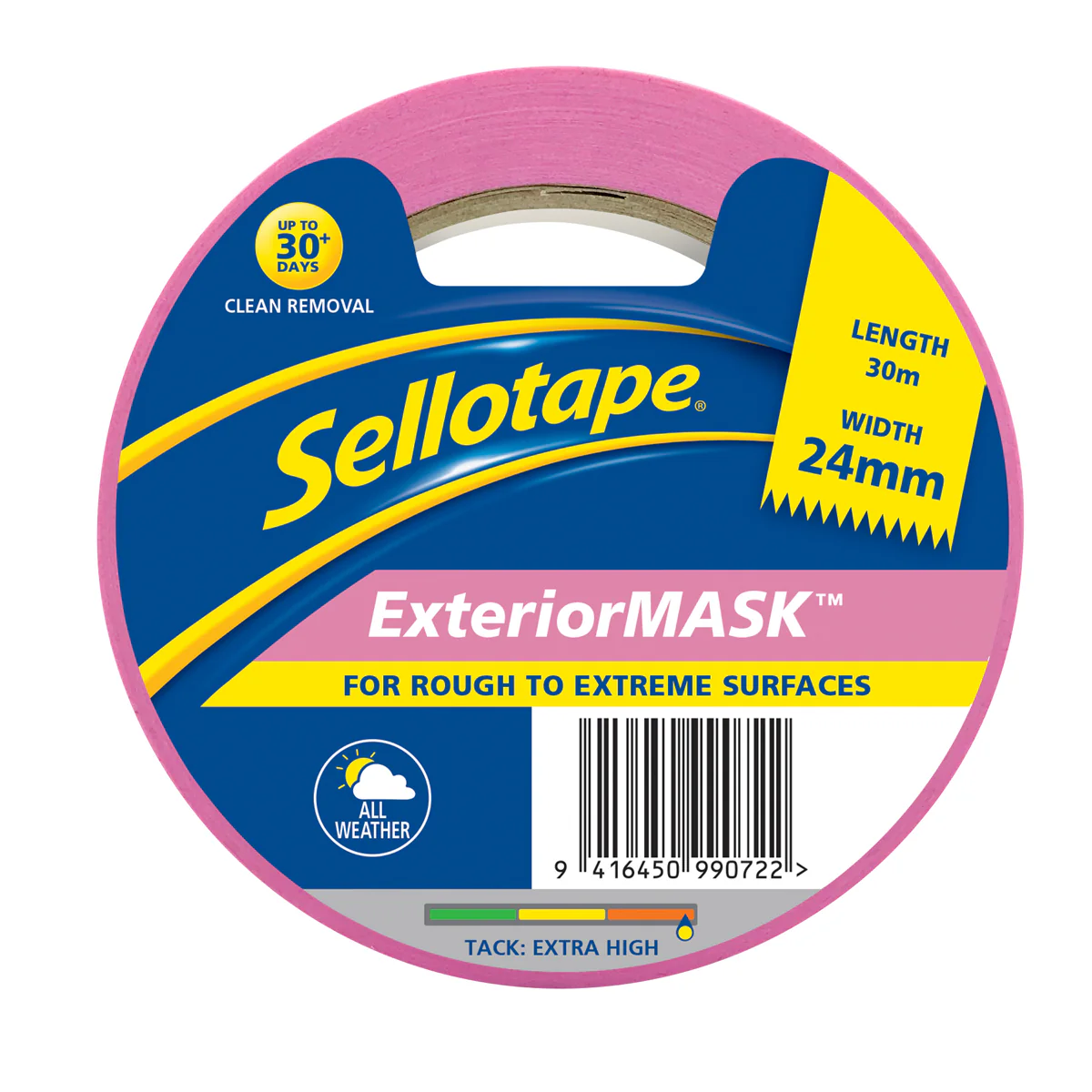 Sellotape Lupin Exterior Mask 24mm x 30m - Nail Gallerys