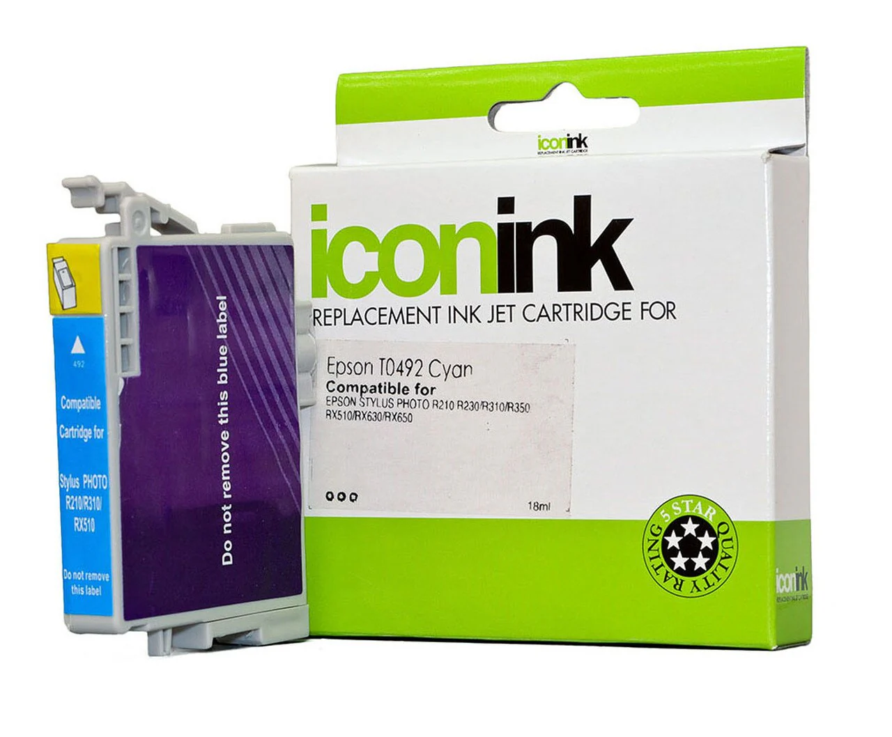 Icon Compatible Epson T0492 Cyan Ink Cartridge - Nail Gallerys