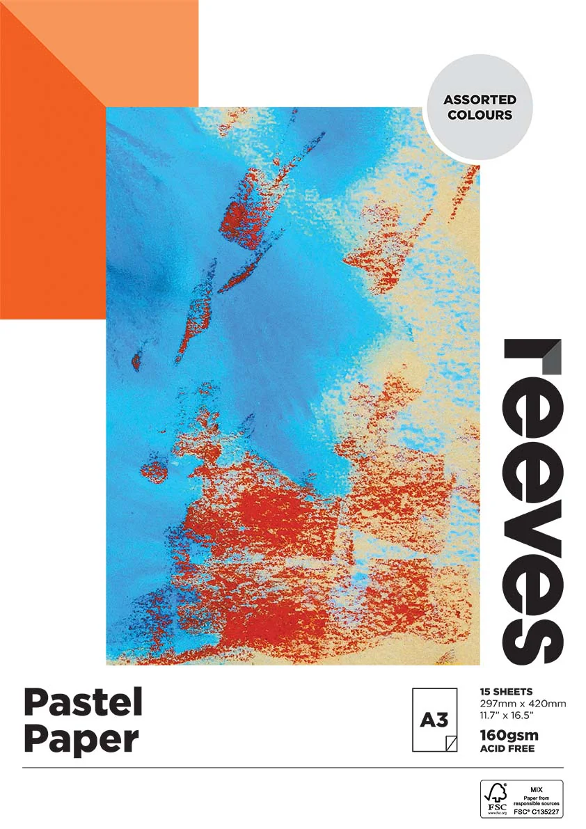 Reeves Pastel 160gsm Assorted Paper Pad - Nail Gallerys