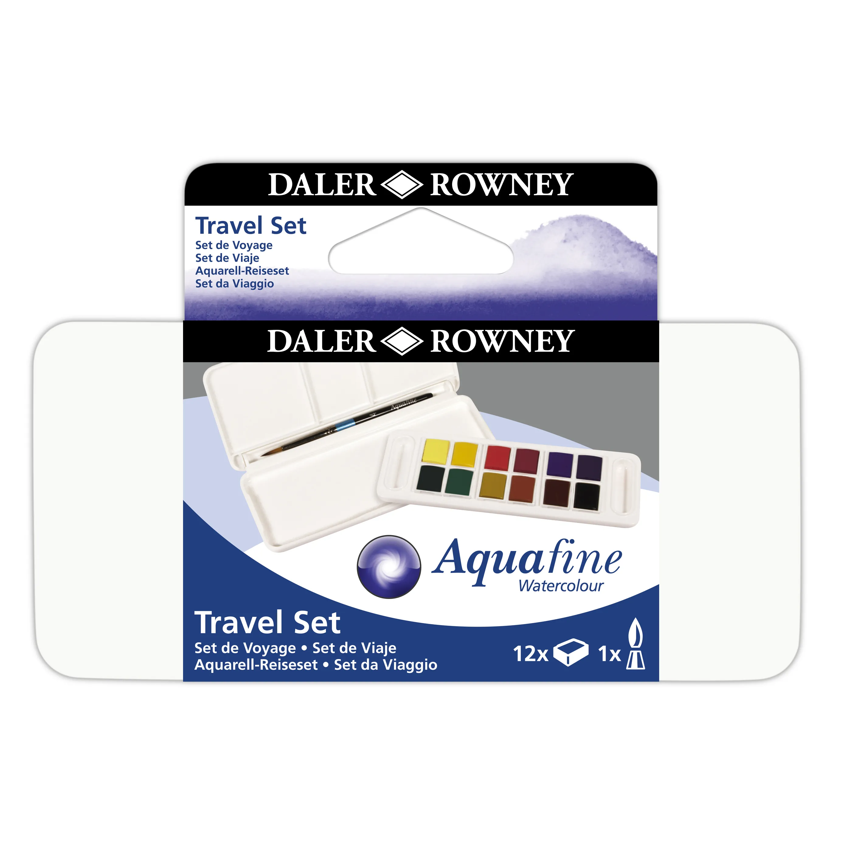 Daler Rowney Aquafine 12 Half Pan Paint Travel Set - Nail Gallerys