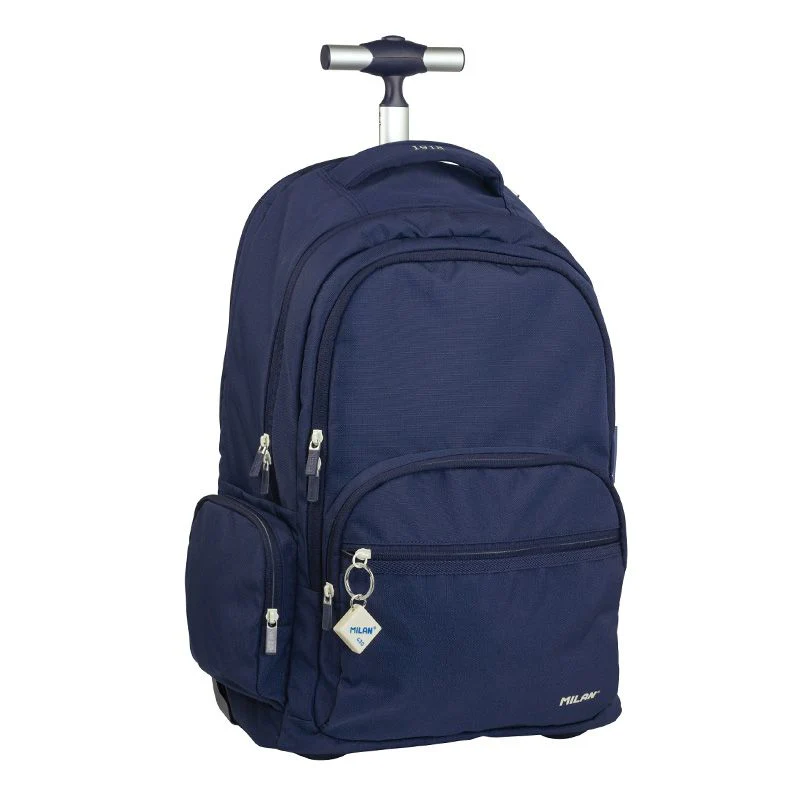 Milan 6 Zip 25L 1918 Series Navy Blue Wheeled Backpack - Nail Gallerys
