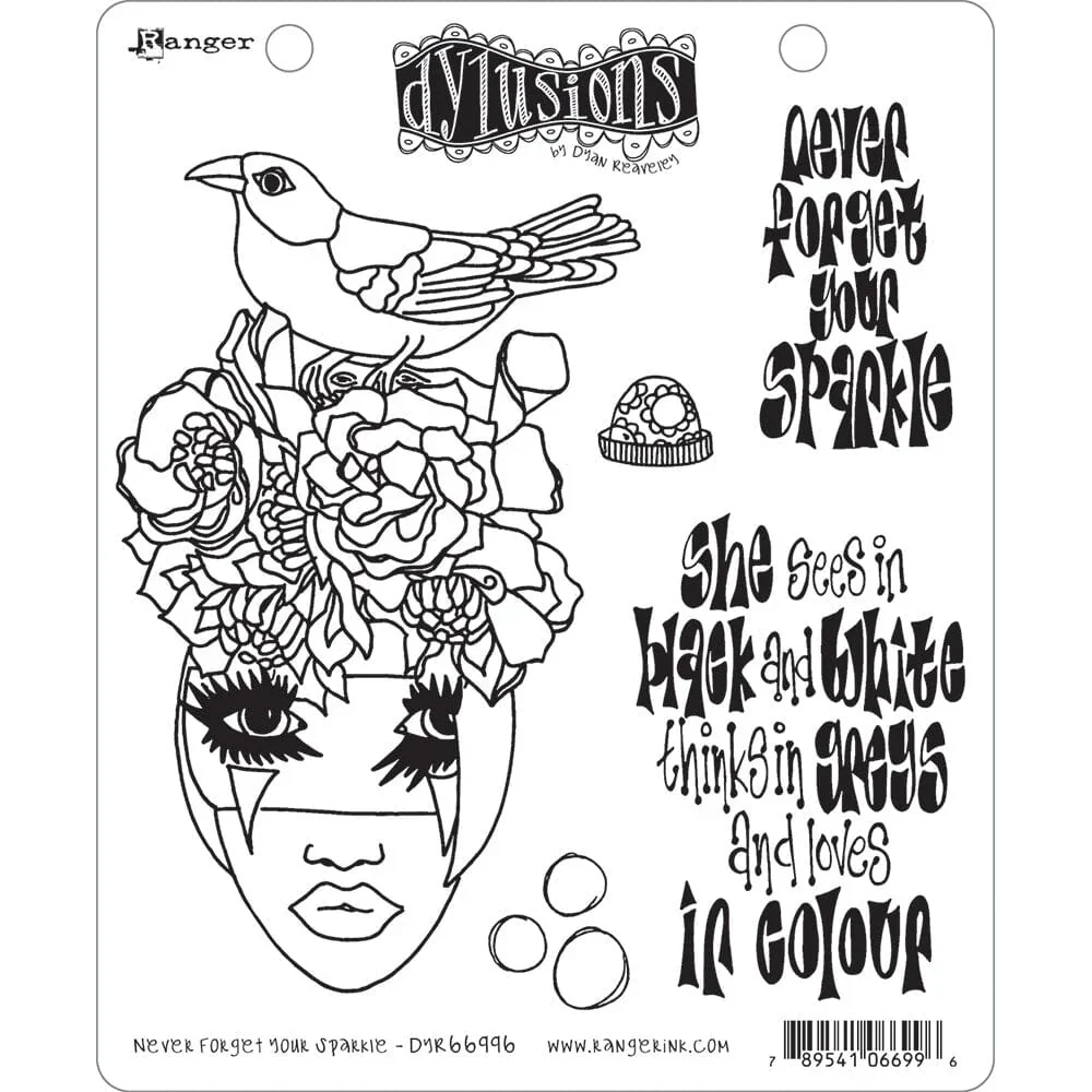 Dyan Reaveley's Dylusions Stamp Collection Never Forget Your Sparkle - Nail Gallerys