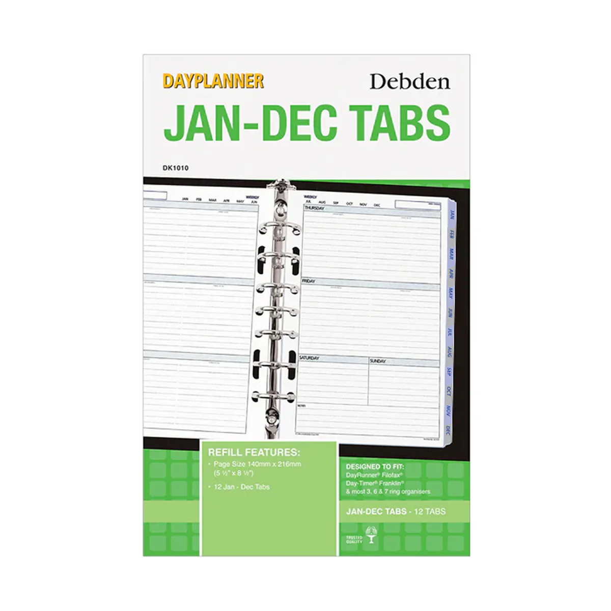 Debden Desk Jan-Dec Tabs Dayplanner Refill - Nail Gallerys
