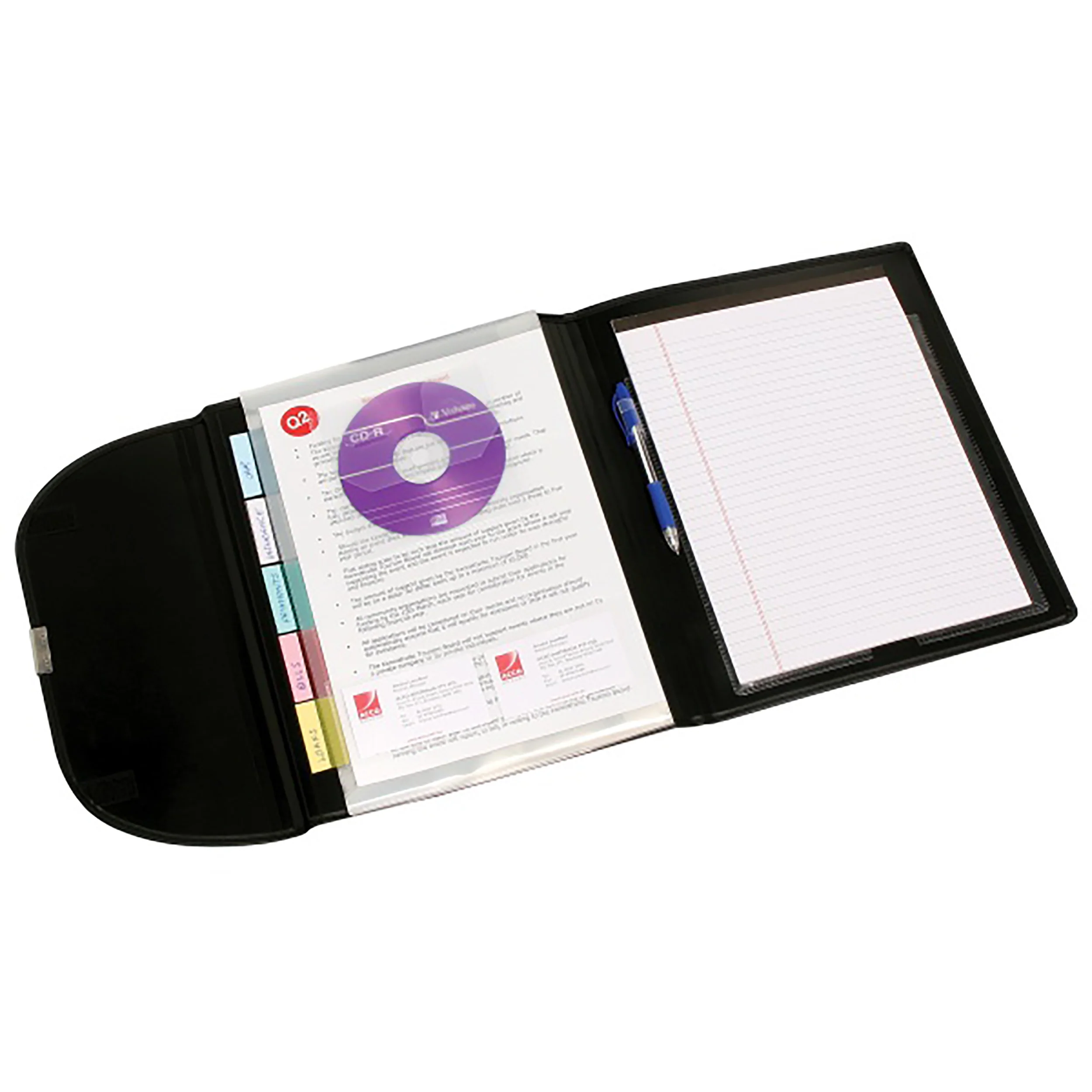 Marbig Compendium 5 Pocket Polyprop Black - Nail Gallerys