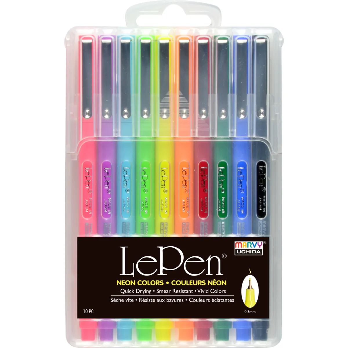 Marvy Le Pen Neon Pens Set Of 10 - Nail Gallerys