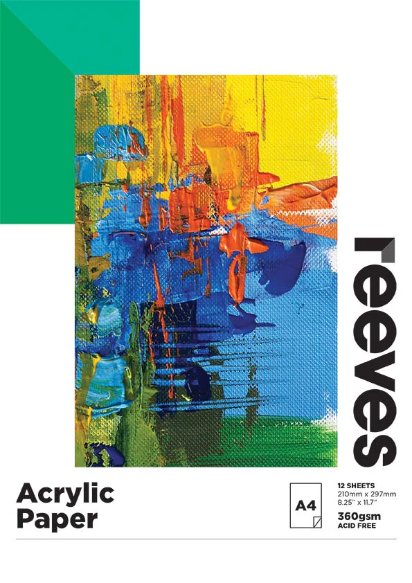 Reeves Acrylic 360gsm 12 Sheet Pads - Nail Gallerys