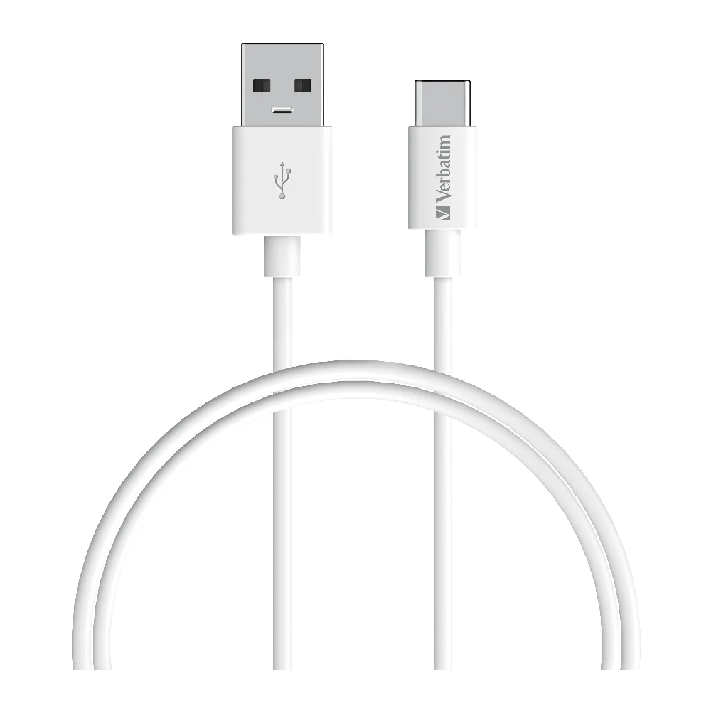 Verbatim Essentials Charge & Sync Usb-C Cable 1m White - Nail Gallerys