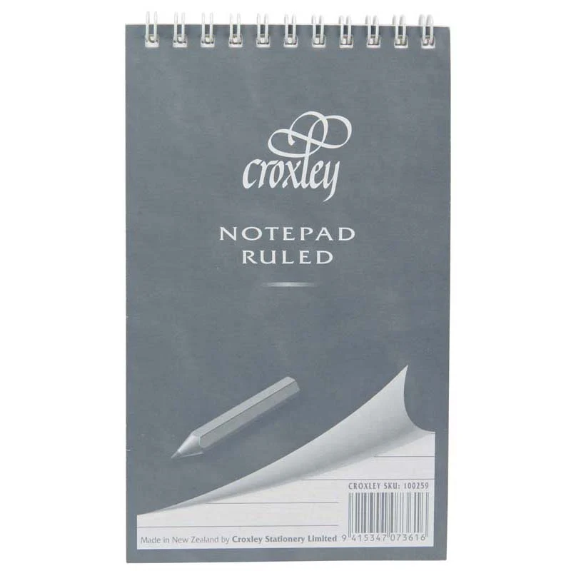 Croxley Notebook Pocket Top Opening 76x111mm Blue Cover 50 Leaf - Nail Gallerys