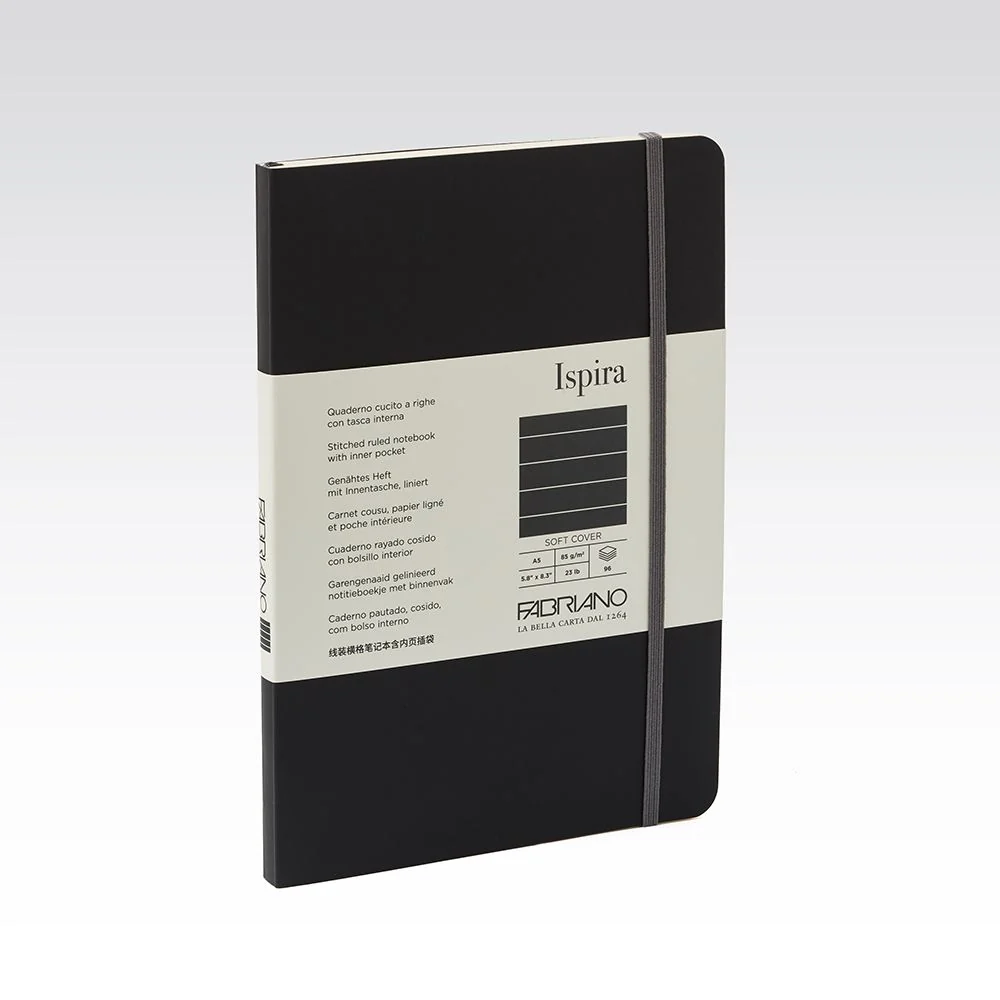 Fabriano Ispira Soft Cover 85gsm Lined A5 Notebooks - Nail Gallerys