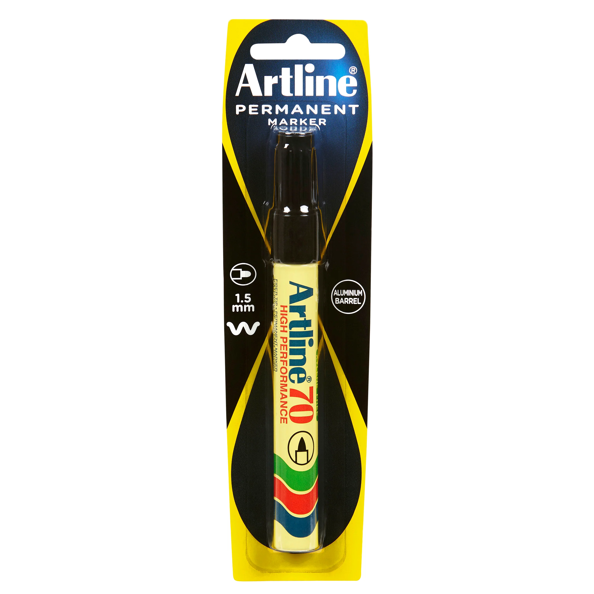 Artline 70 Permanent Marker 1.5mm Bullet Nib Black Hangsell - Nail Gallerys