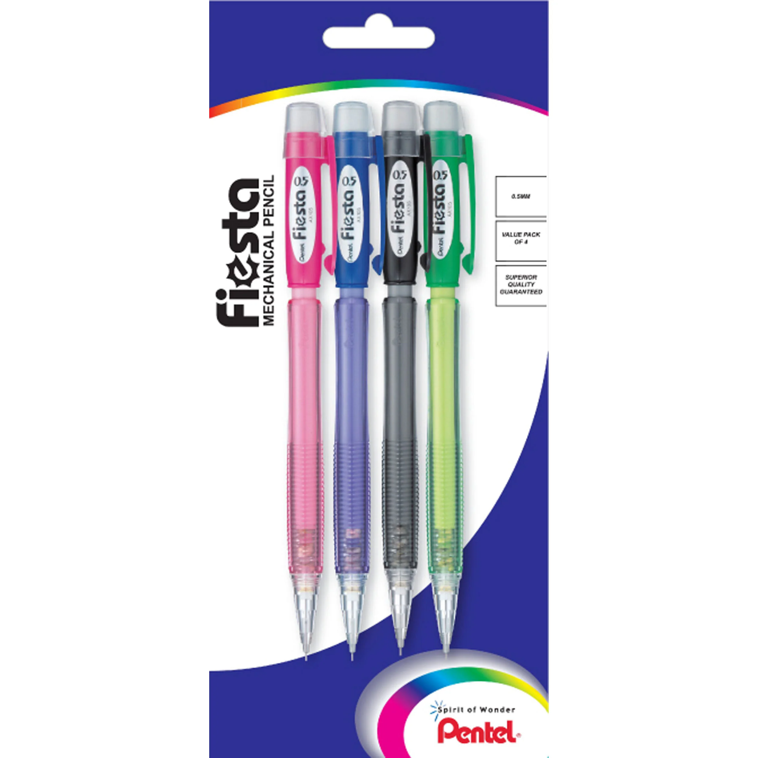 Pentel Fiesta Mechanical Pencil XA155t 0.5mm Pack Of 4 - Nail Gallerys