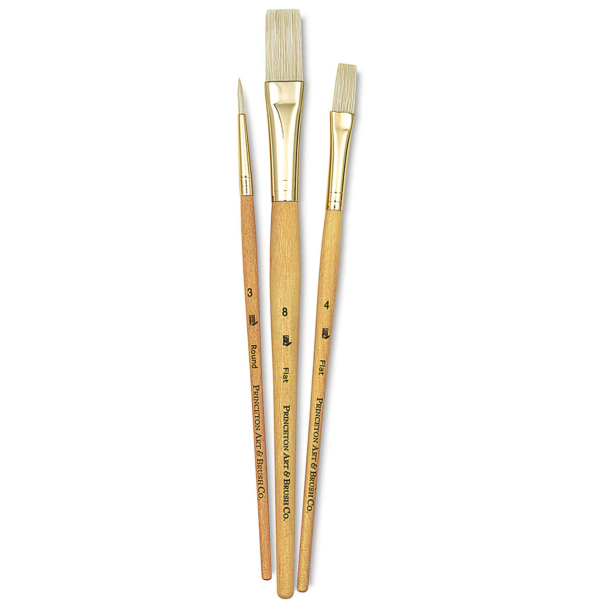 Princeton Real Value Natural Bristle 9103 Brushes Set Of 3 - Nail Gallerys