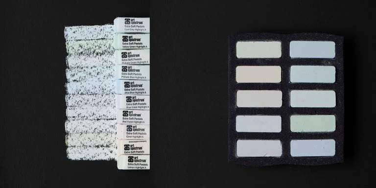 Art Spectrum Extra Soft Square Pastel Set Of 10 Highlights - Nail Gallerys