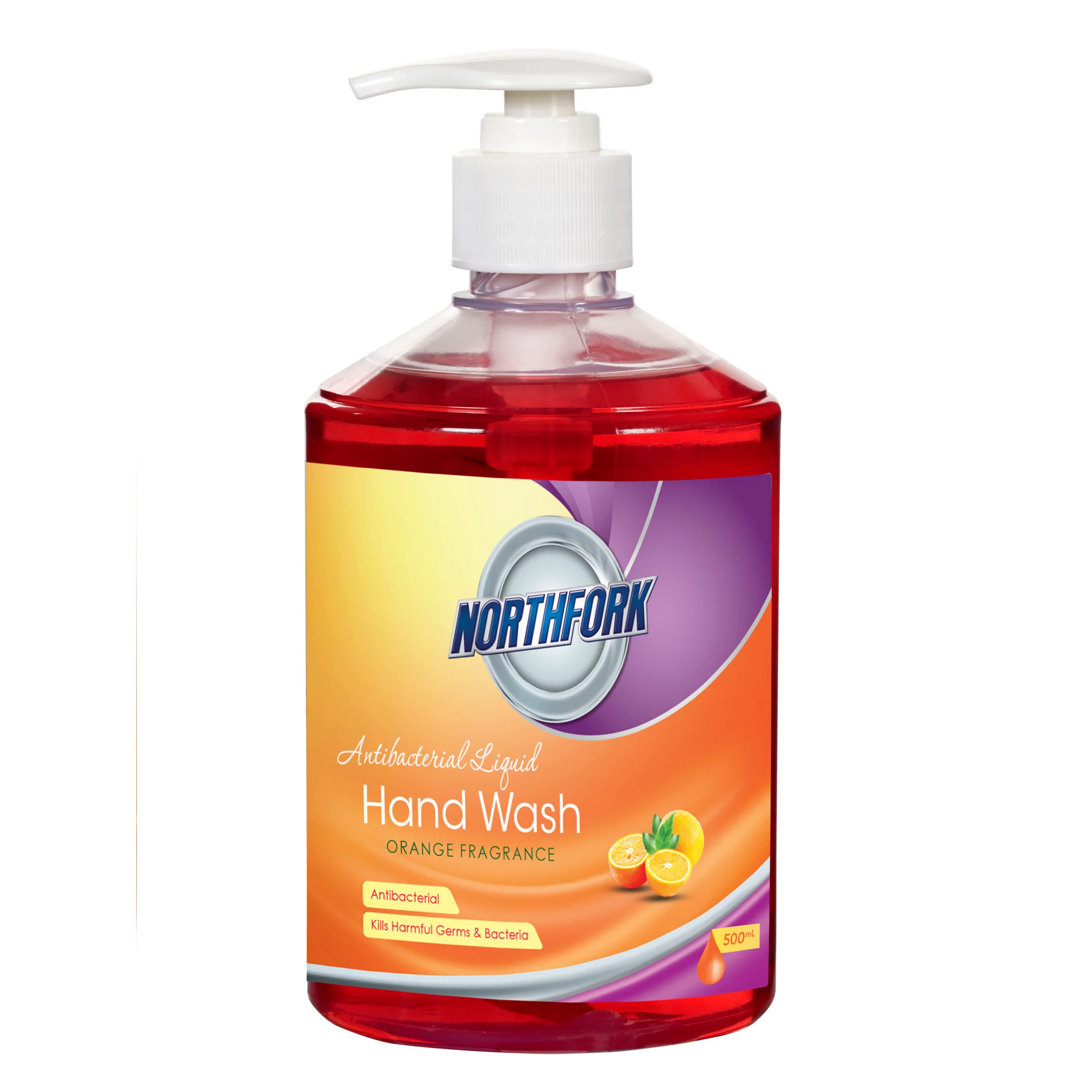 Northfork Liquid Hand Wash Orange Fragrance 500ml - Pack Of 12 - Nail Gallerys