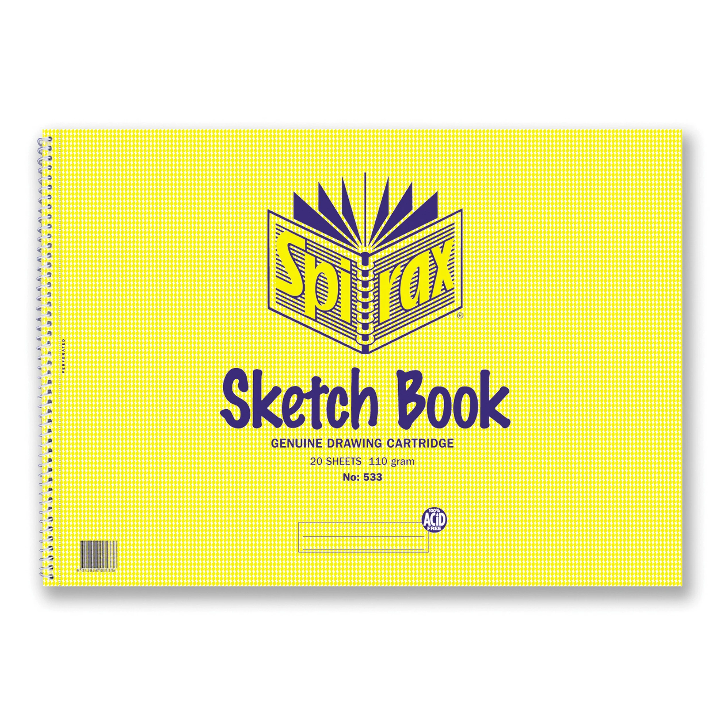 Spirax 533 Sketch Book A3 297x420mm 20 Leaf/40 Page - Pack Of 10 - Nail Gallerys