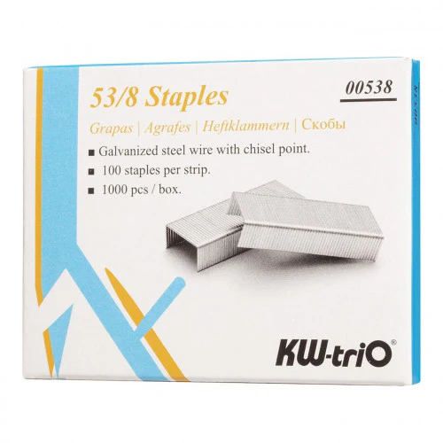 Kw-Trio Staples 53/8 Box Of 1000 - Nail Gallerys