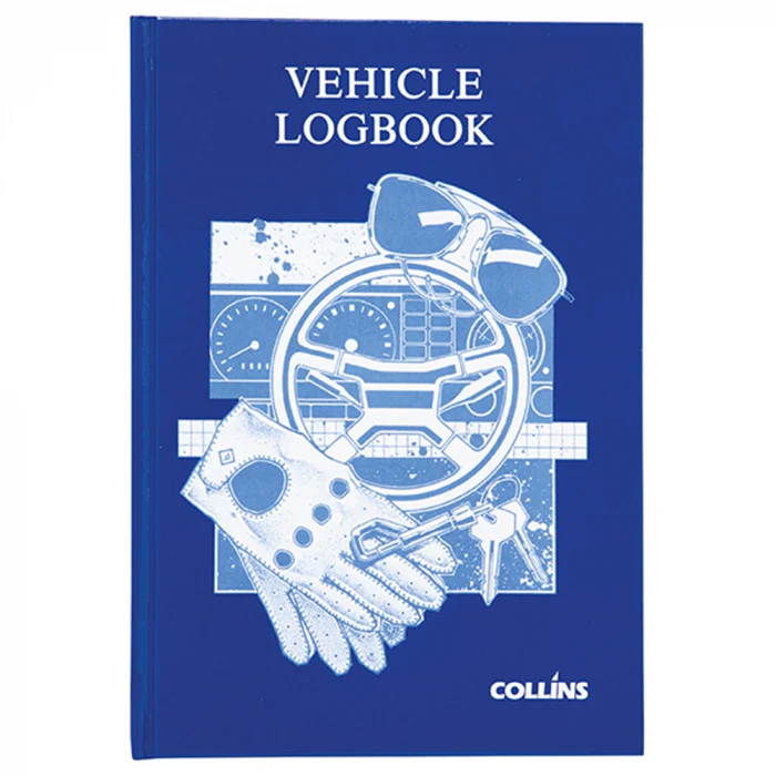 Collins Vehicle Log Book Hard Cover 44 Leaf Size 215mm X 150mm - Nail Gallerys