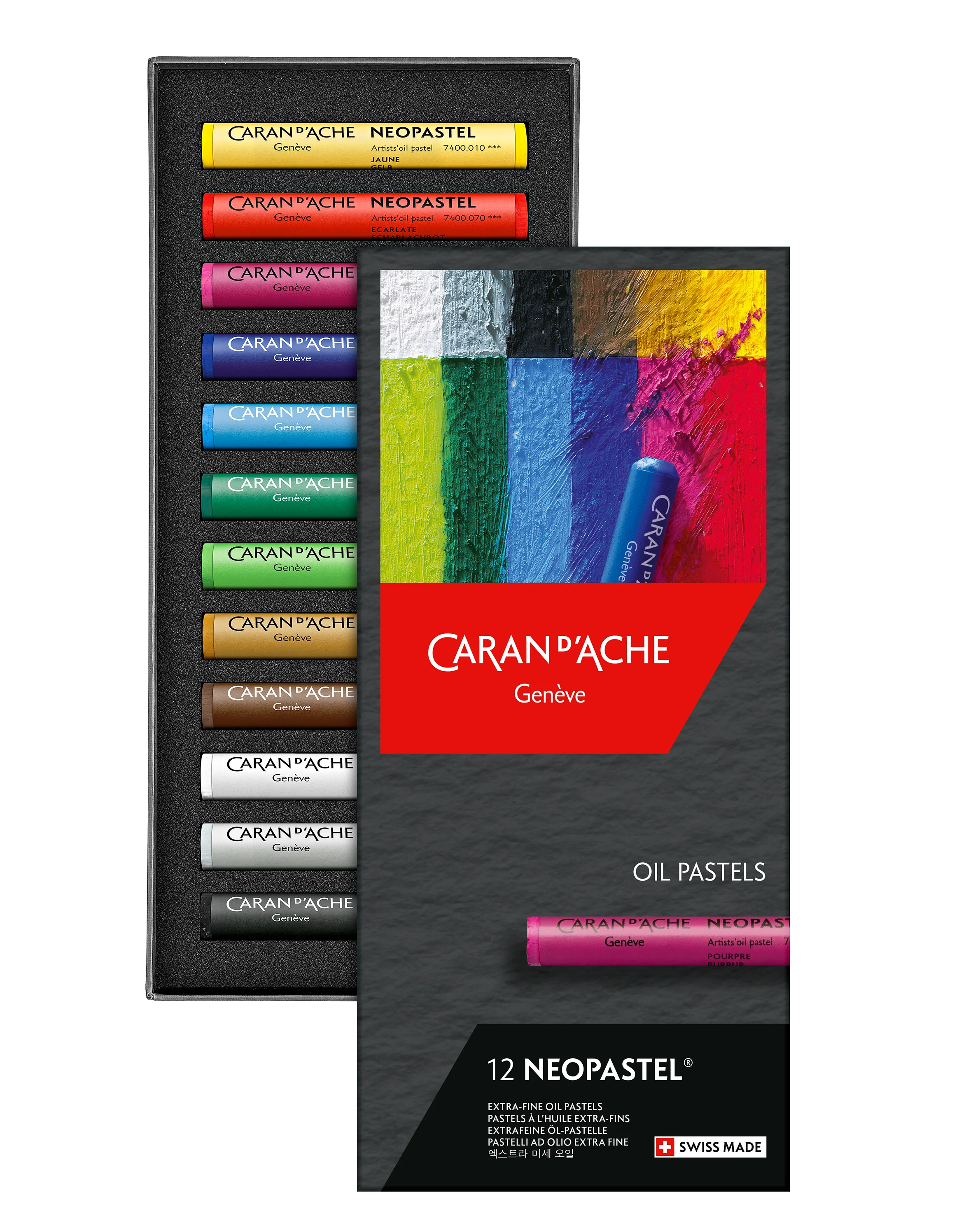 Caran D'ache Neopastel Artist Oil Pastel Set of 12 - Nail Gallerys