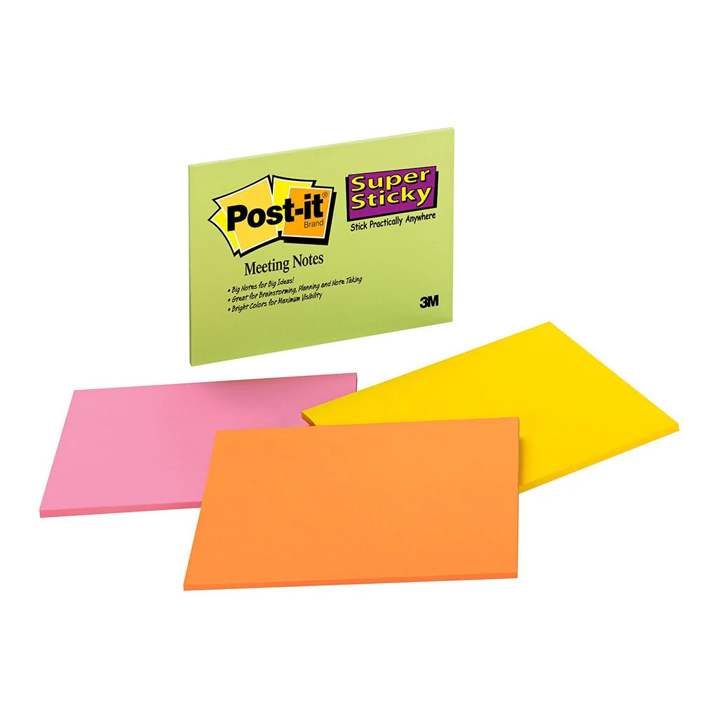 Post-it Super Sticky Lined Notes 660-ss Asst Colours 101mm X 152mm 90 Sheet Pads Pack Of 1 - Nail Gallerys