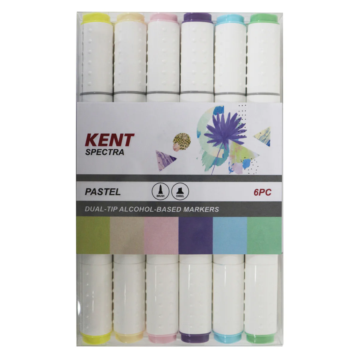 Kent Spectra Graphic Design Markers Set Of 6 Pastel Colours - Nail Gallerys