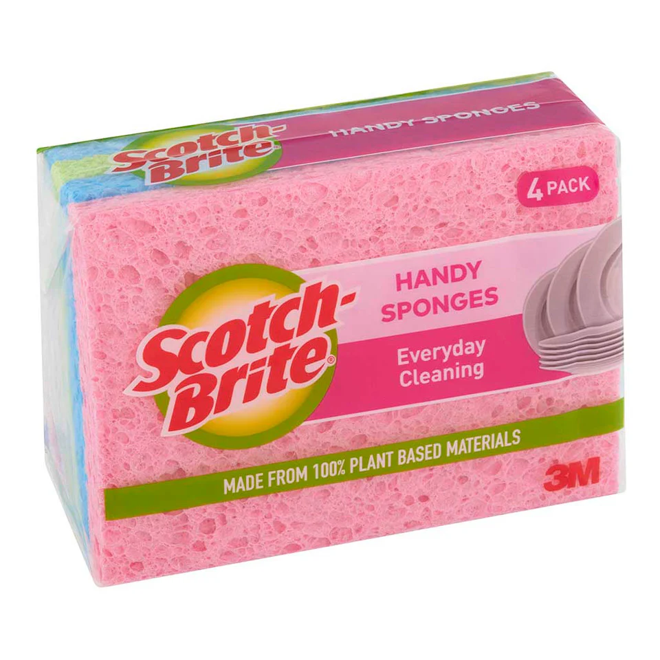 Scotch-Brite Handy Sponge Antibacterial Pack Of 4 - Nail Gallerys
