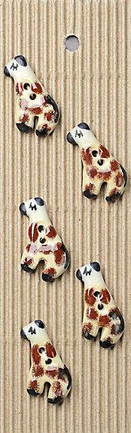 Incomparable Buttons - Giraffes - Card of 5 - Nail Gallerys