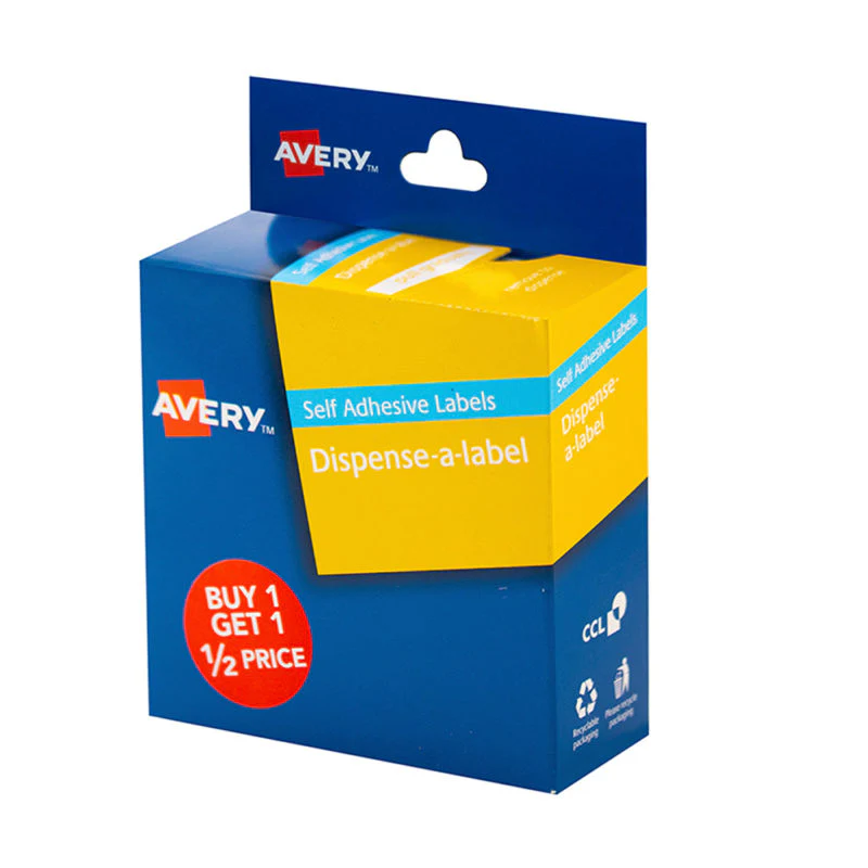 Avery Label Dispenser Buy 1 Get 1 1/2 Price 24mm 300 Pack - Nail Gallerys