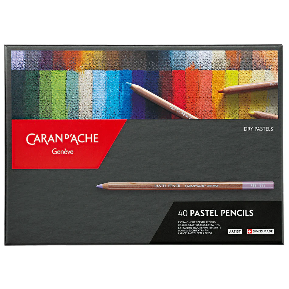 Caran d'Ache Pastel Pencils Set of 40 - Nail Gallerys