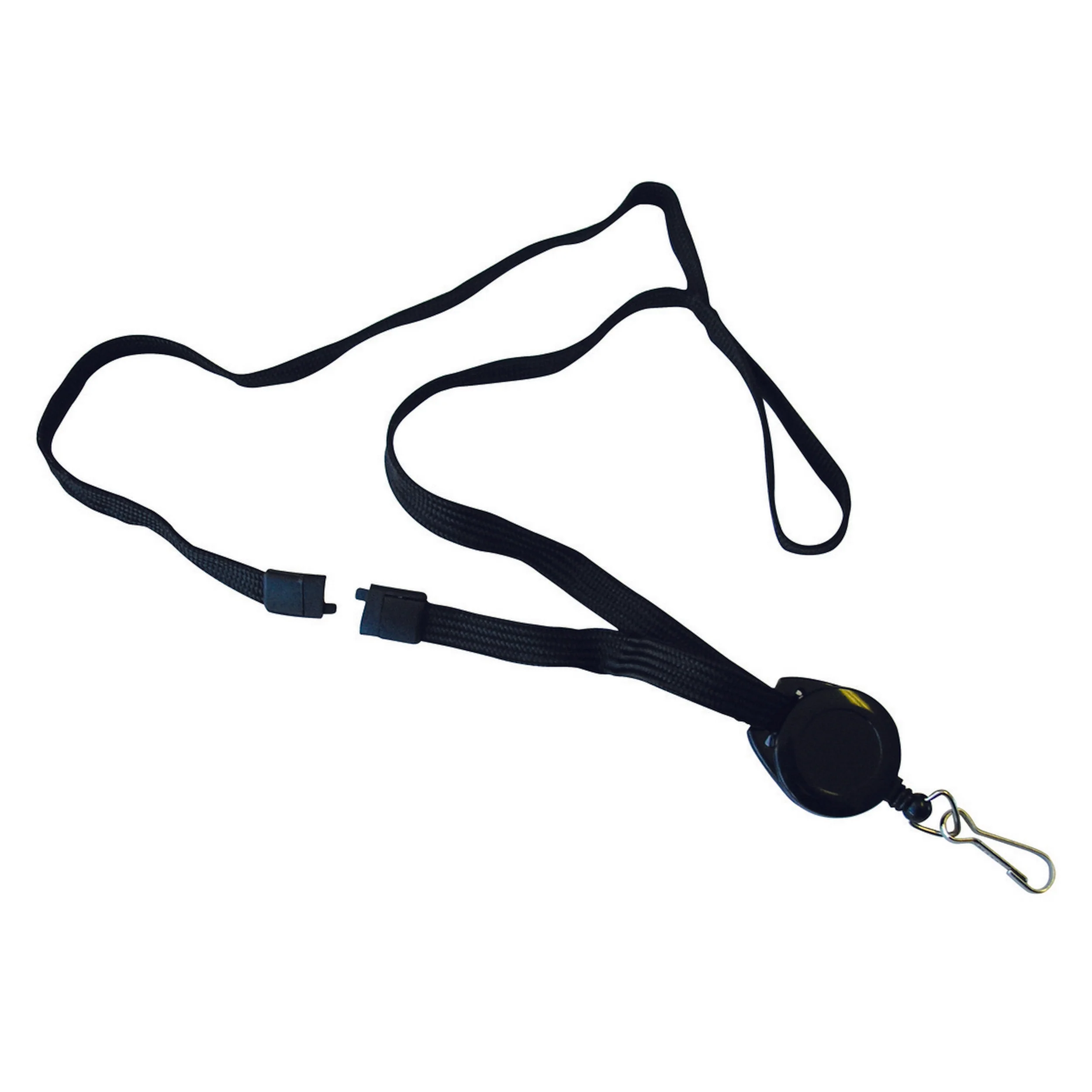Kevron Id1021 Badge Reel With Lanyard Black Pack Of 10 - Nail Gallerys