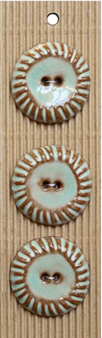 Incomparable Buttons - Green & Brown - Card of 3 - Nail Gallerys