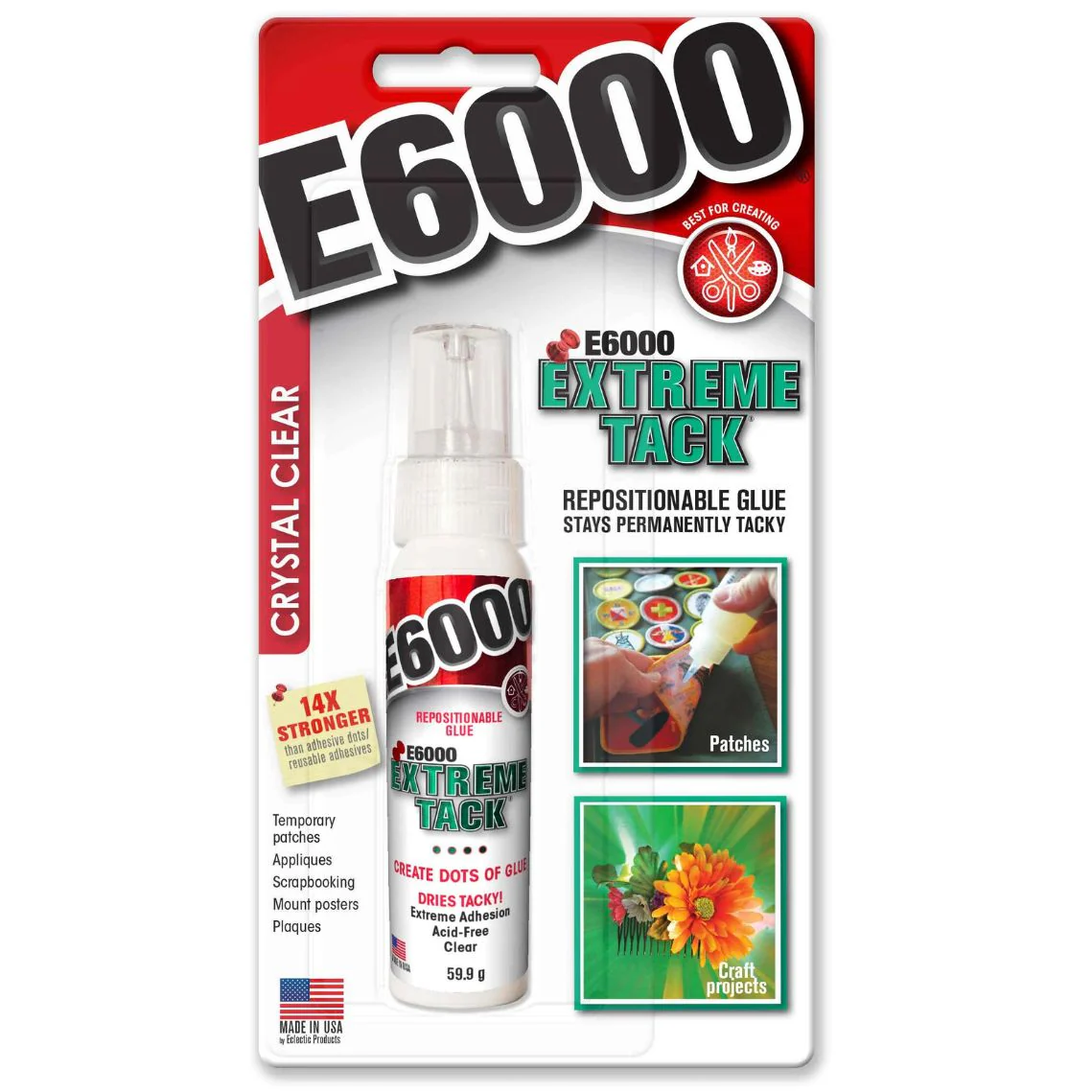 E6000 Crystal Clear Extreme Tack Clear Glue 59.1ML - Nail Gallerys