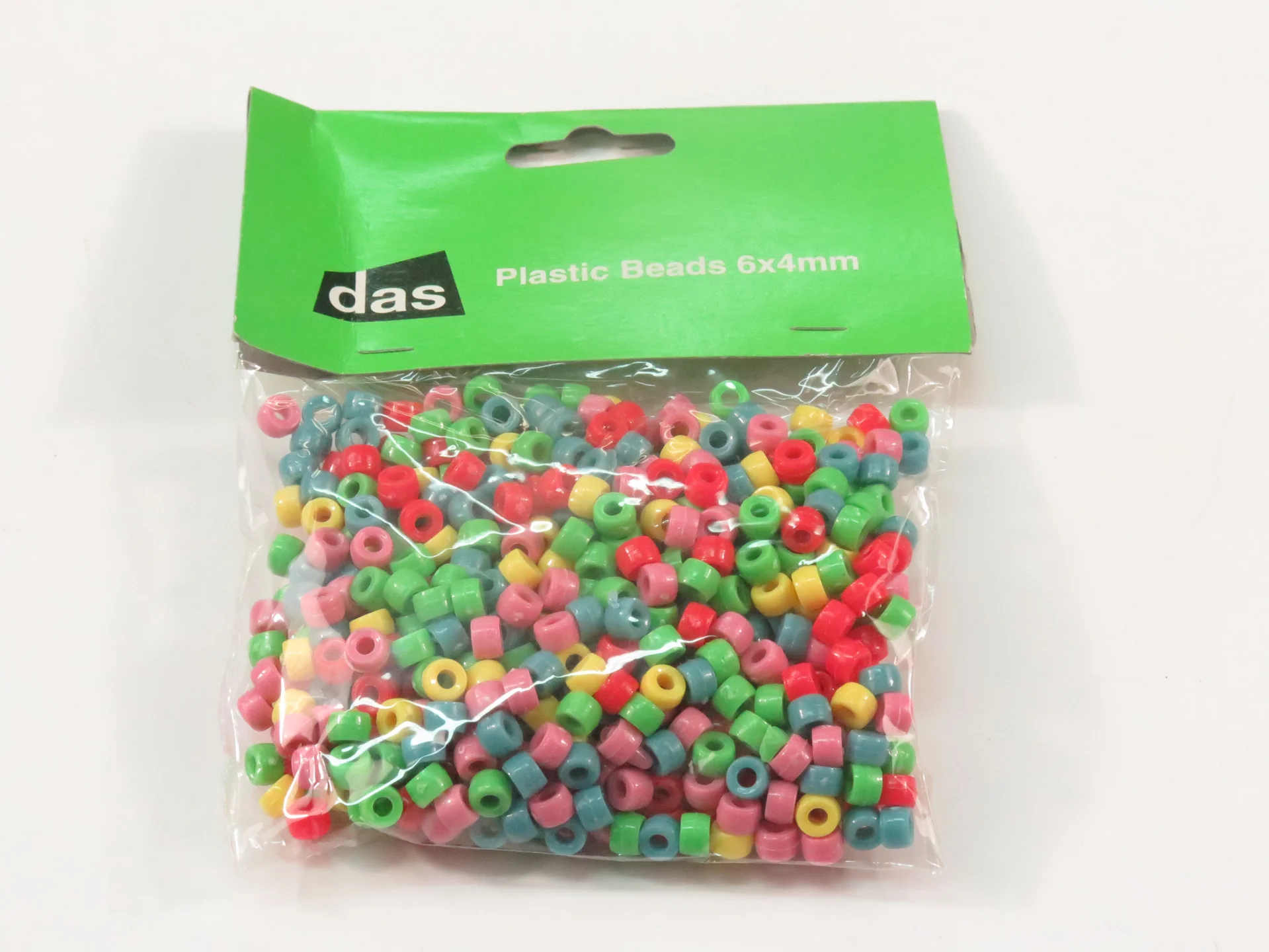 Das Plastic Beads 6x4mm Tubes - Nail Gallerys