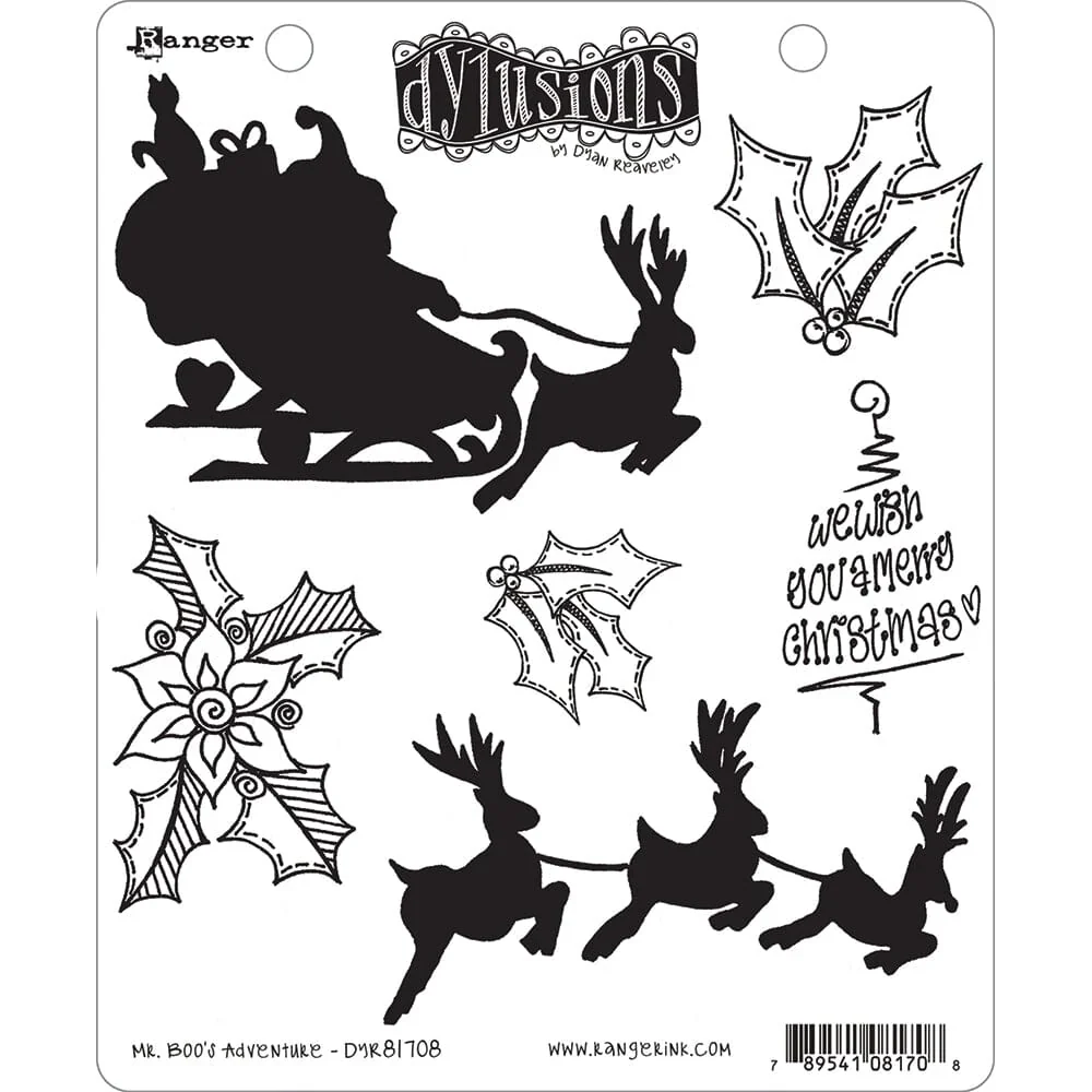 Dyan Reaveley's Dylusions Stamp Collection Mr. Boo's Adventure - Nail Gallerys