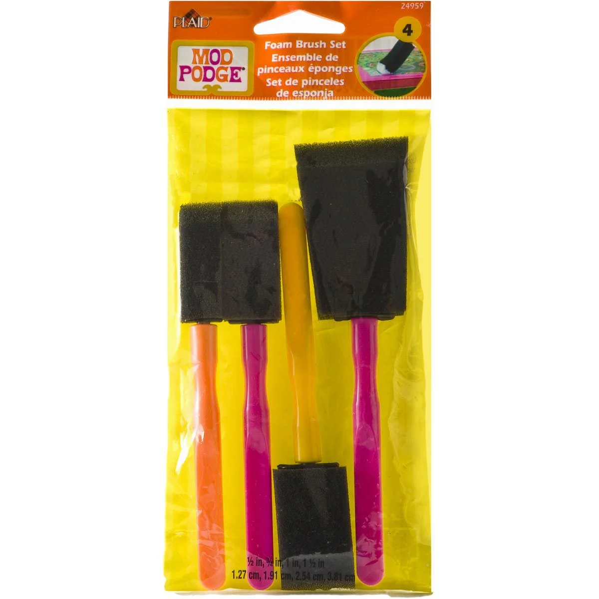 Mod Podge Foam Brushes Set Of 4 - Nail Gallerys