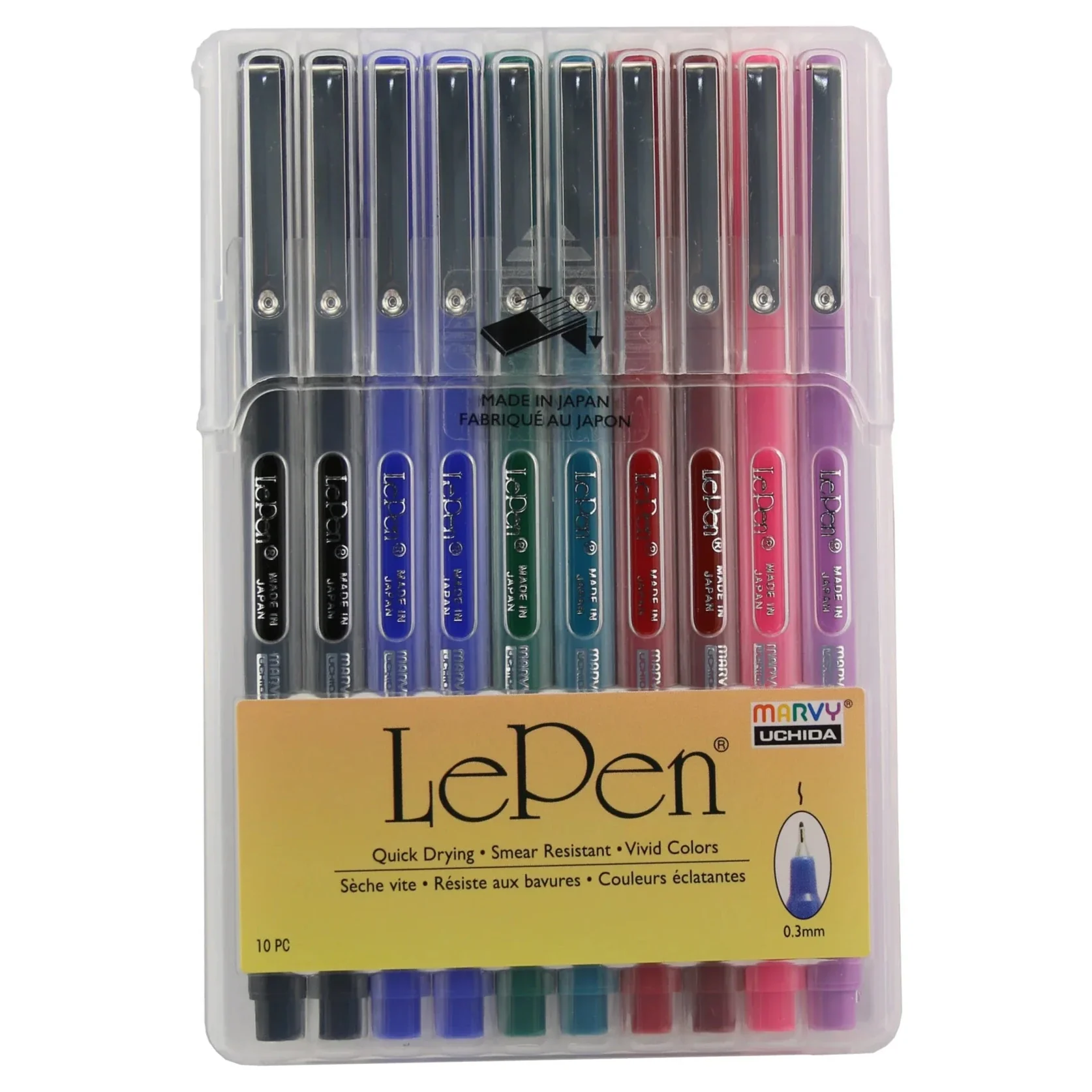 Marvy Le Pen Basic Pens Set Of 10 - Nail Gallerys