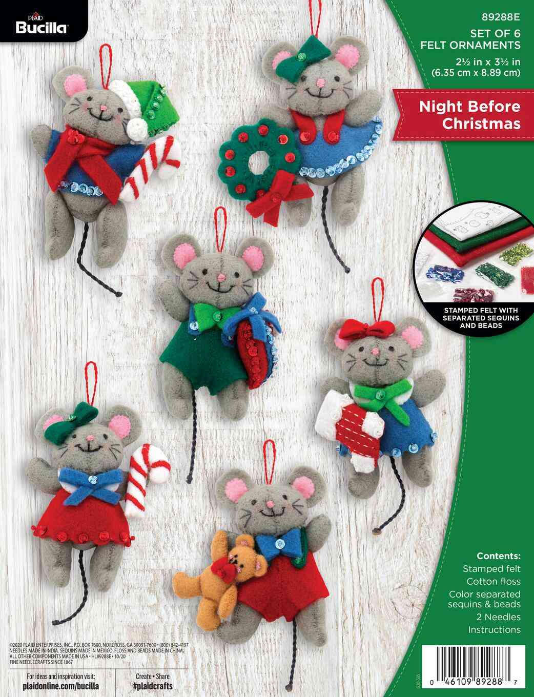 Bucilla Ornament Kit Night Before Xmas - Nail Gallerys