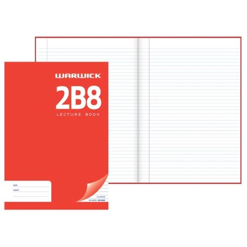 Warwick Lecture Book 2b8 94 Leaf A4 Ruled 7mm - Nail Gallerys