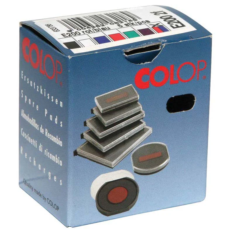Colop Stamp Pad Blue Red E/200/2 24x45mm Dual Colour - Nail Gallerys