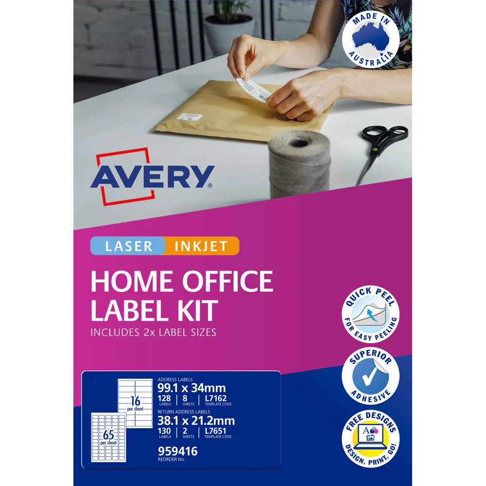 Avery Home Office Label Kit Address Labels & Address Labels 10 Sheets - Nail Gallerys