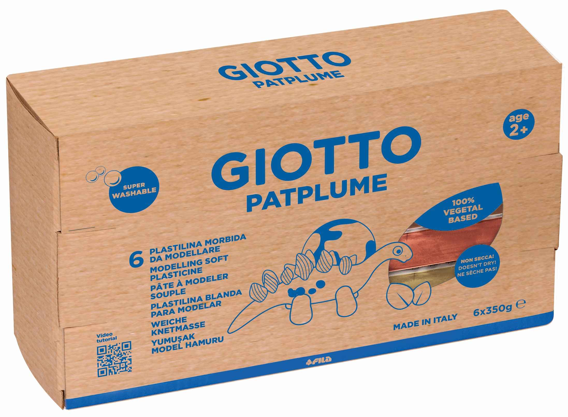 Giotto Patplume 350g Skin Tones Soft Modelling Plasticine Set of 6 - Nail Gallerys