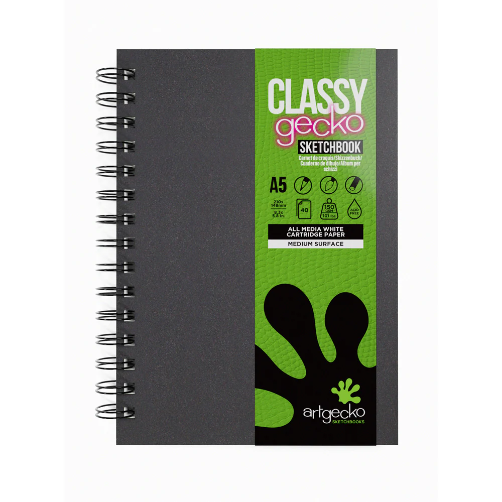 Artgecko Classy 80 Page 40 Sheet 150gsm White Sketchbooks - Nail Gallerys