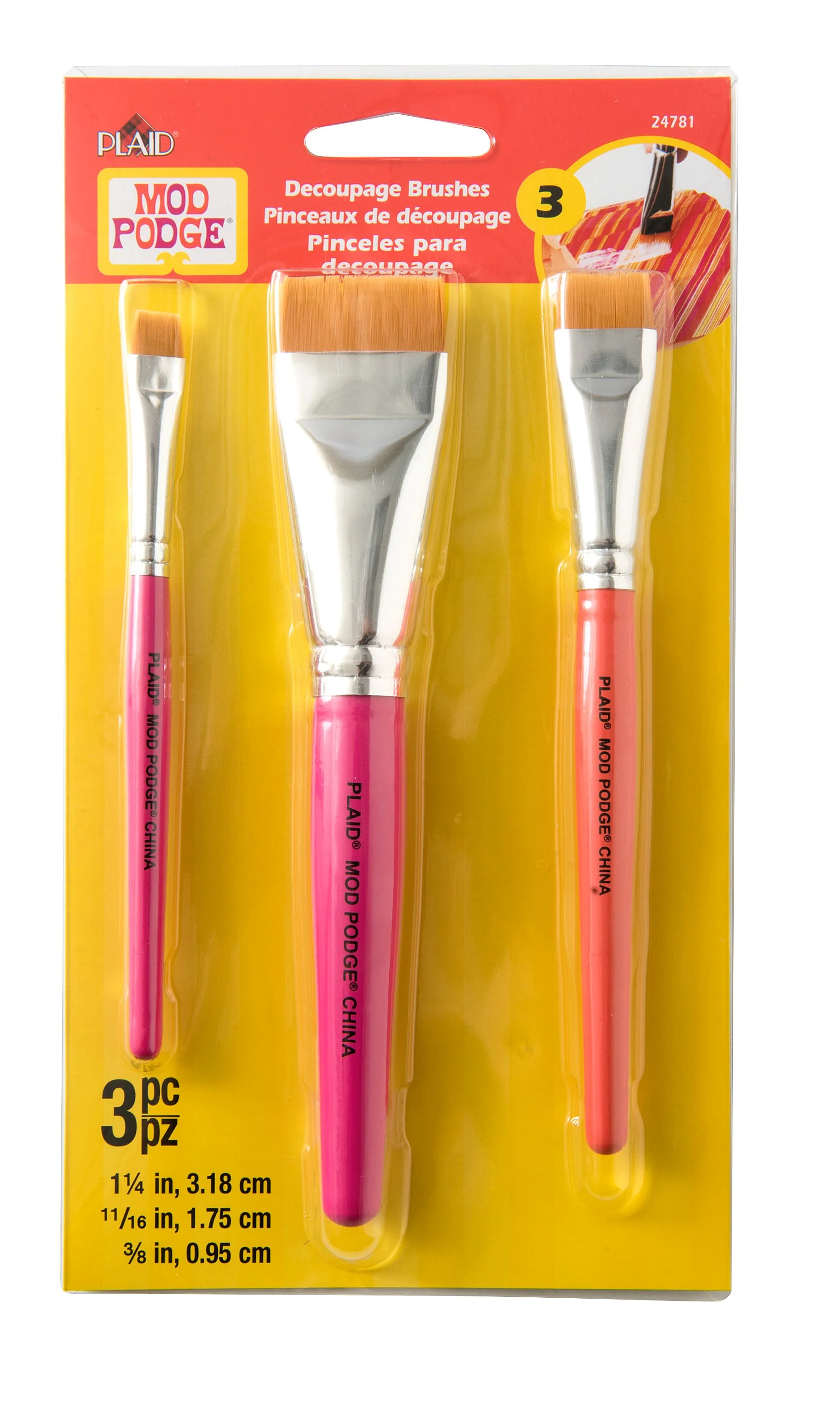 Mod Podge Decoupage Brush Set Of 3 - Nail Gallerys