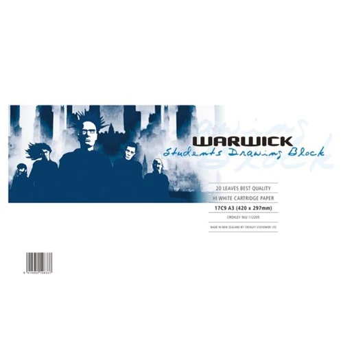 Warwick Drawing Refill Sketch Pad 17C9 Size A3 20 Leaf Punched 125gsm - Nail Gallerys